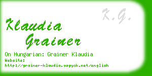 klaudia grainer business card